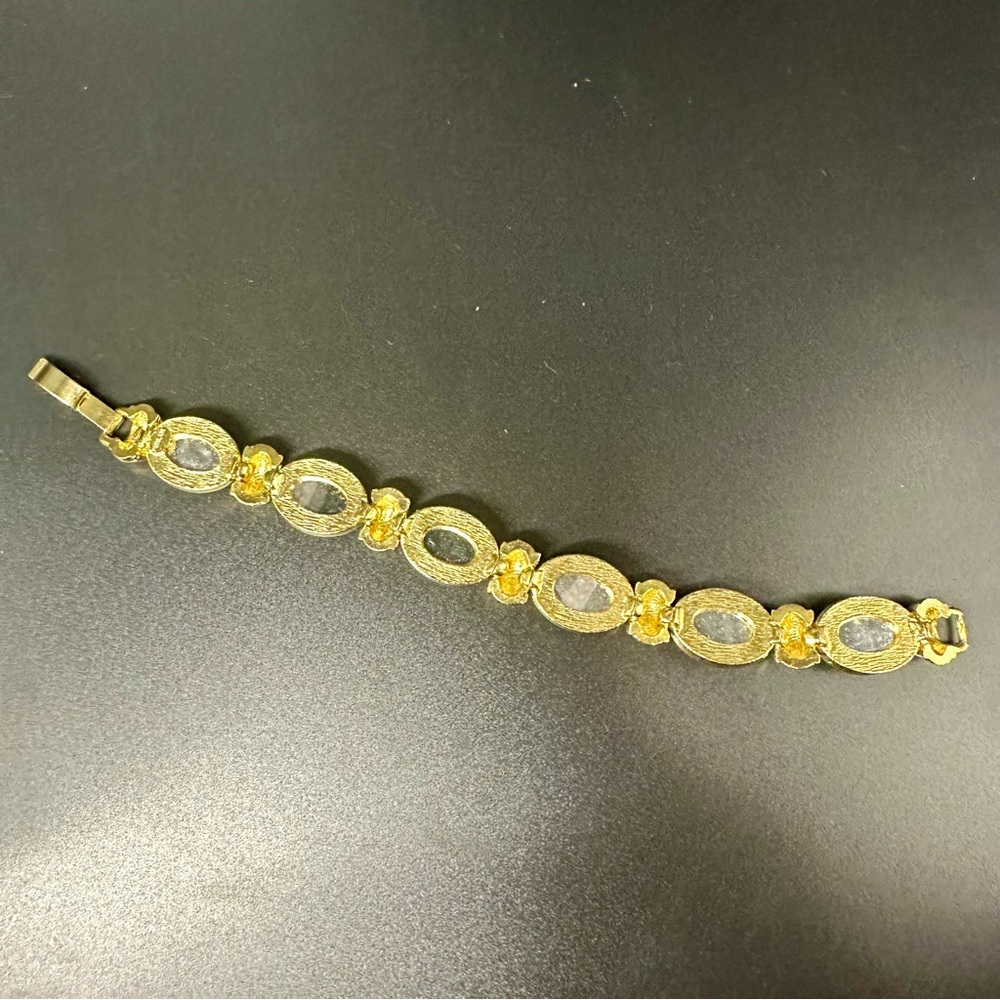 Vtg Park Lane Multi-Colored “Gemstone” Gold-Tone Bracelet - Picture 5 of 10